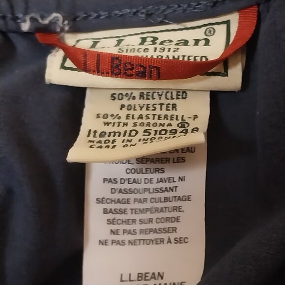 LL BEAN SIZE XXL 30" MULTISPORT NAVY BLUE ELASTIC WAIST PULL ON PANTS - Picture 11 of 16